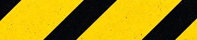 Yellow and black hazard warning stripes